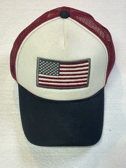 USA Trucker Baseball Hat - Red/White