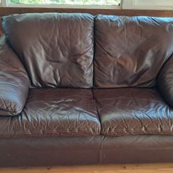 Italian Leather Couch Set