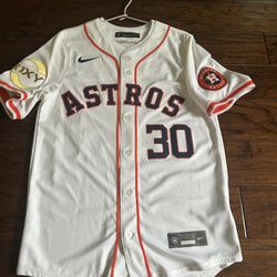 KYLE TUCKER NIKE HOUSTON ASTROS MENS WHITE HOME LIMITED BASEBALL JERSEY