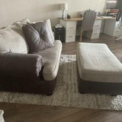 Oversized Arm Chair w/Ottoman - Great buy!