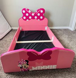 Twin Minnie Mouse Bed Frame and Mattress