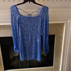 Sequins Periwinkle Blue Dress-size 5