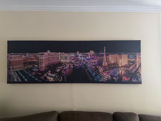 Canvas art with LEDs - Las Vegas