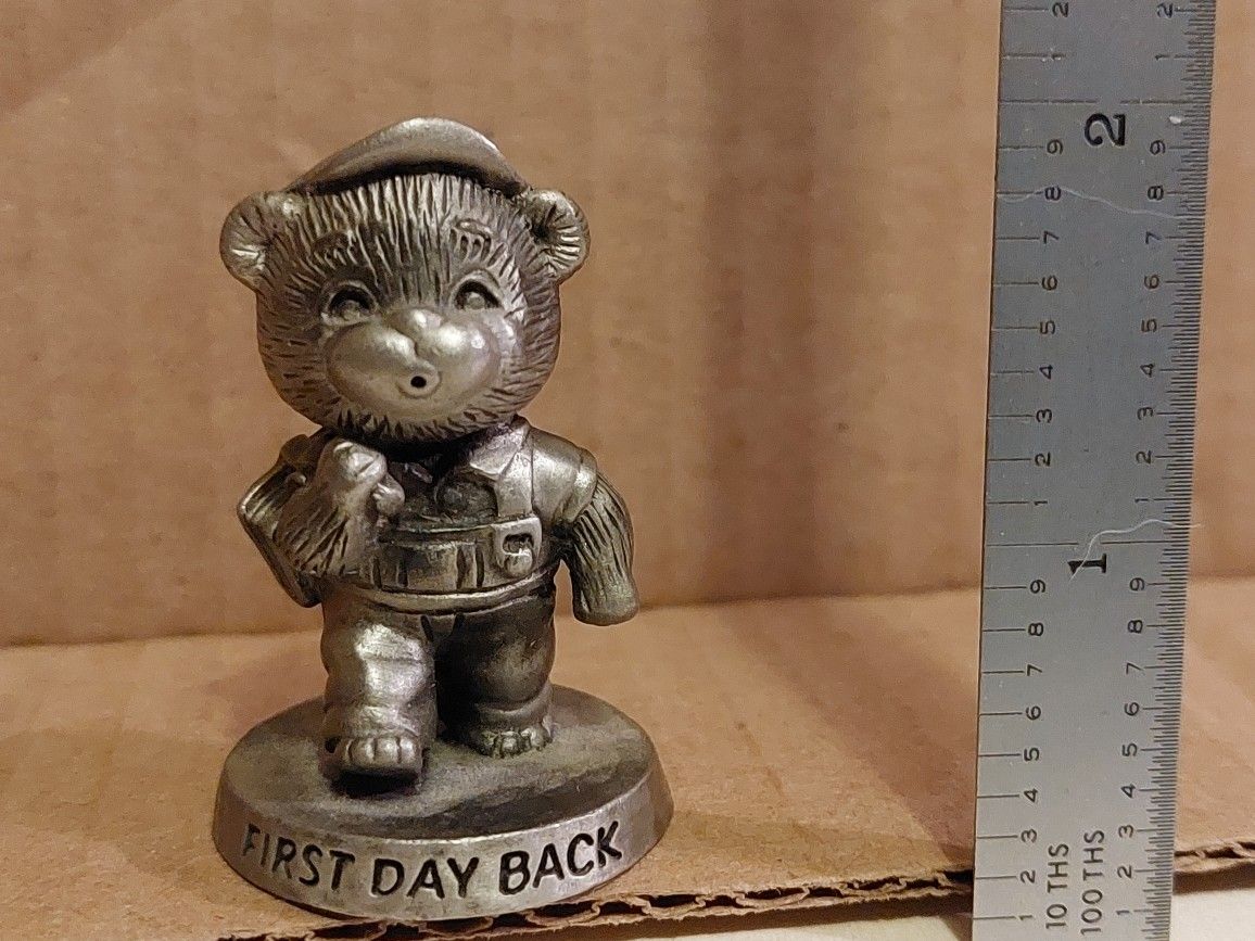 Avon Pewter Figurine First Day Back