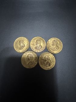 Lot of 5 VTG Presidental Commemorative Tokens Brass Medals - FDR, TR, Madison