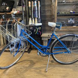 Vintage Blue Schwinn  Beach Cruiser with Basket