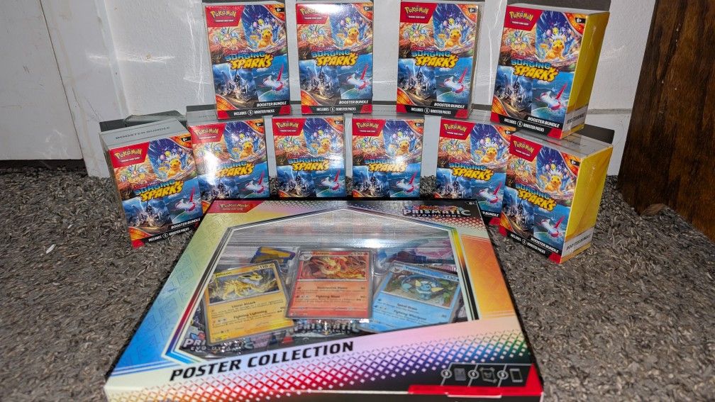 Surging Sparks Booster Bundles & Prismatic Evolutions Poster Box