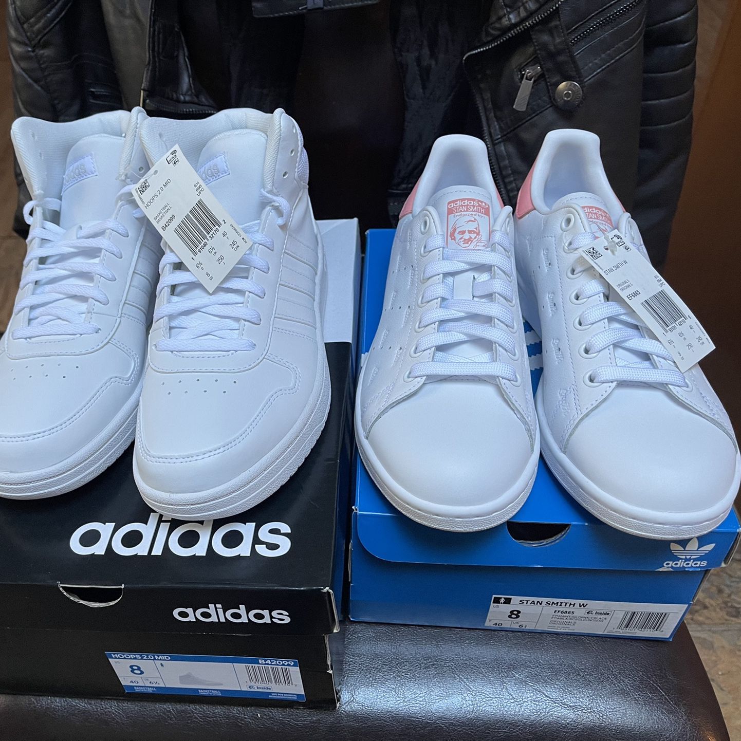 Two Pair Adidas Women Sz 8 Sneakers - $35 ea