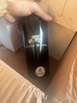 Box Of 20 Austin Java Plastic To Go Coffee Cups 