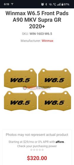 Used Winmax 2020 GR Supra Brake Pads