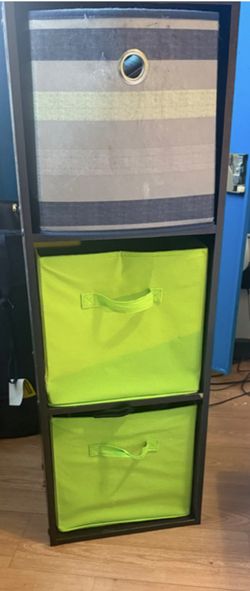 Vertical 3 drawer cube organizer