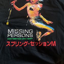 Missing Persons Rock T Shirt Destination Unknown T Shirt