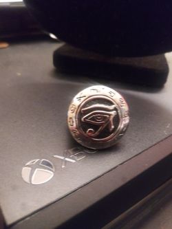 Silver Eye Of Heru Ring size10