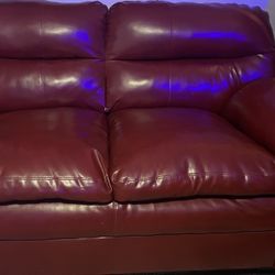 Red Leather Couch