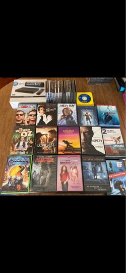 Assorted DVDs + DVD Player