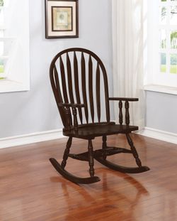 Arched Back Rocking Chair in Cappuccino! Lowest Prices Ever!