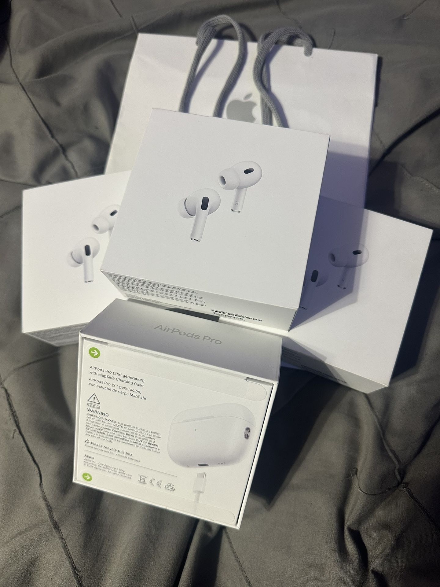 Apple AirPods Pro 2 Wireless Active Noise Cancelling Earbuds (100% Authentic) $135 Each
