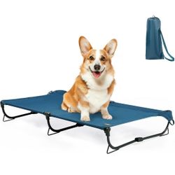 Daisy Cot, Medium Foldable Elevated Dog Bed, Portable Raised Outdoor Folding Dog Cot, Cooling, Chew Proof, Waterproof, Heavy Duty 