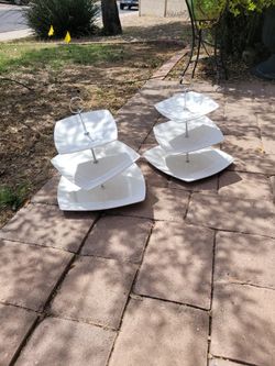 White Dessert Trays