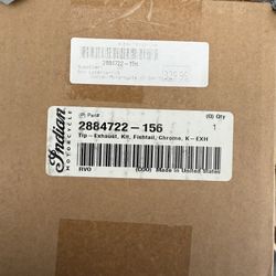 Indian Motorcycle Tip - Exhaust, Kit, Fishtail, Chrome, K-EXH