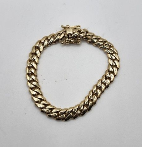 Solid 10kt Gold Cuban Link Bracelet 36G 7"