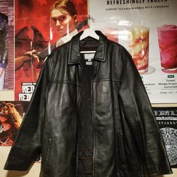 Wilson Leather Jacket Mens XL Insulated Layer REAL LEATHER