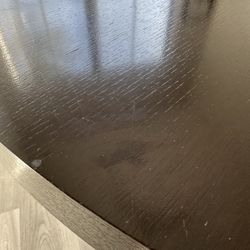 47 Inch Round Dark wood Table