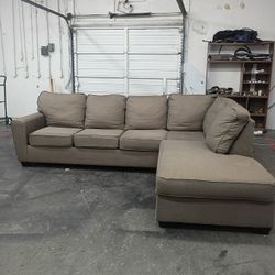 Brown sectional couch