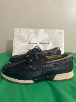 Tommy Bahama Navy Blue  Leather Shoes Size-8.5D Men’s  New