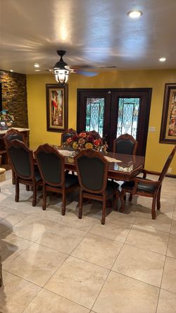 Dining table and chairs