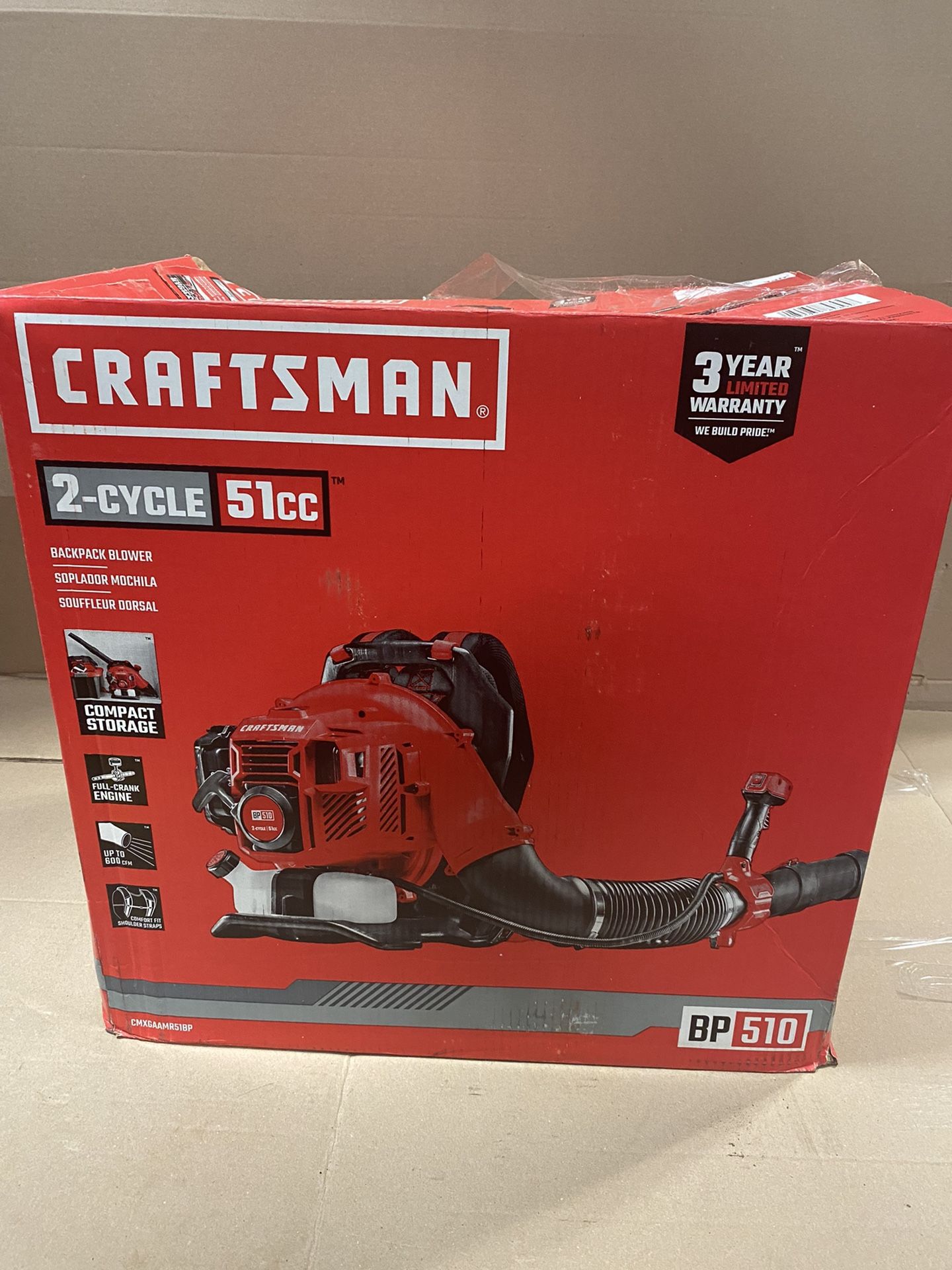 Craftsman Backpack Leaf Blower 2 Cycle 51cc Leaf Blower