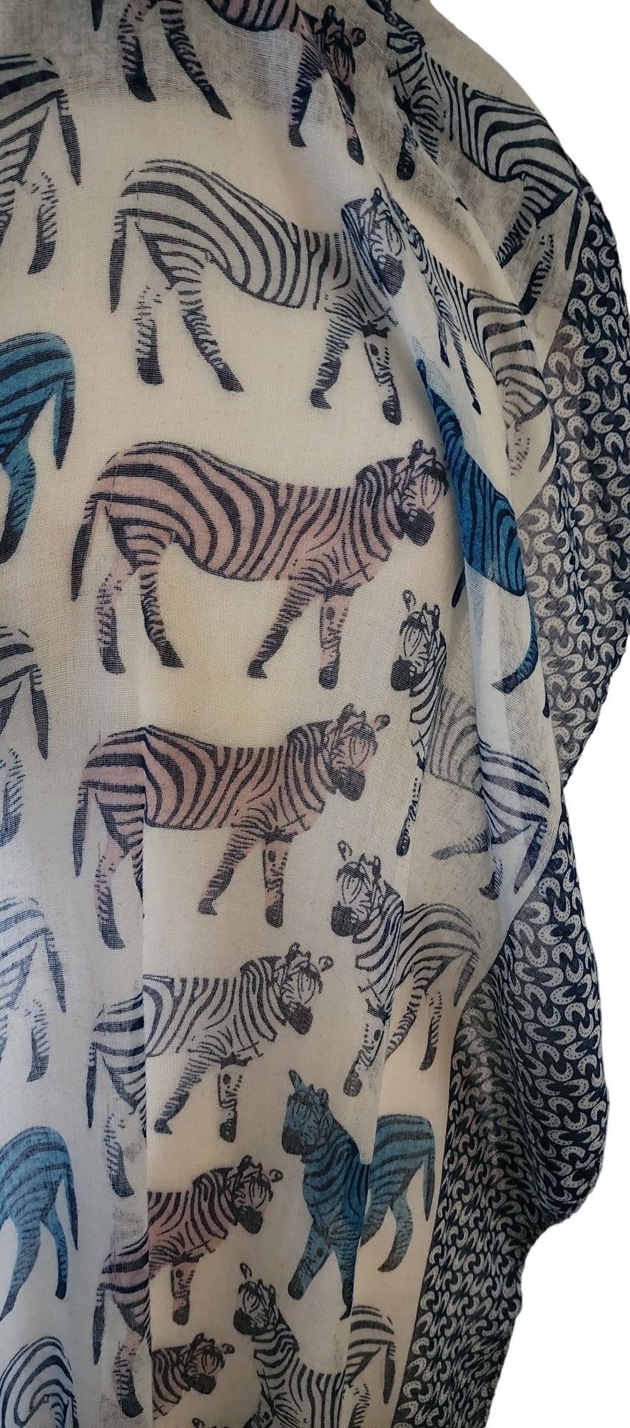 Zebra Print Ultra Fine Weave Cotton Scarf