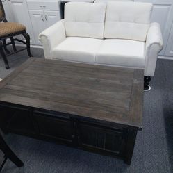 Loveseat With Game Table (Wood) 