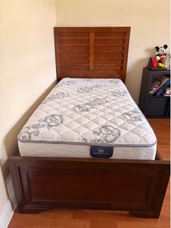 Twin frame + mattress!