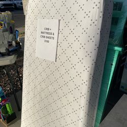 Crib + Mattress + Sheets