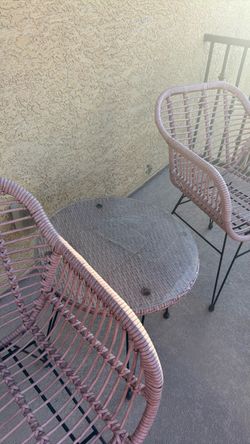 Three piece outdoor patio set