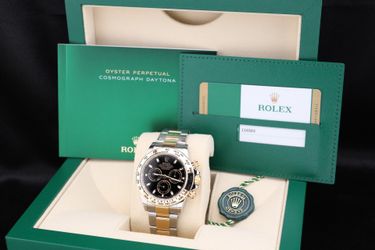 Rolex Daytona Black Dial Two Tone Yellow Gold Oyster 116503