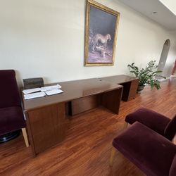 2 Solid Wood Desks – Heavy & Sturdy – $100 