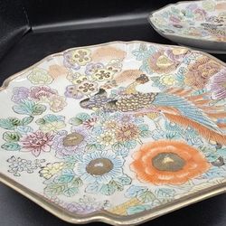 Antique Handpainted Vintage Japanese Ceramic Plates, Ashtray And More!