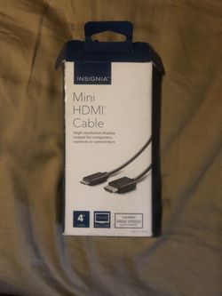 Mini Hdmi cable 4 foot long