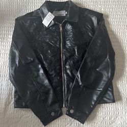 Vale Forever Leather Spider-web Jacket