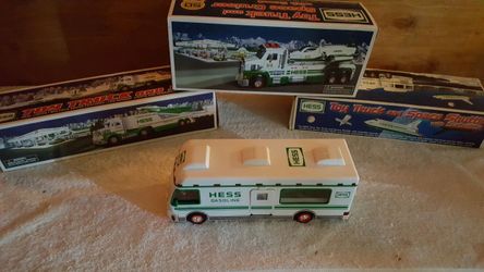 4 diffrent hess trucks