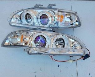 92-95 Honda Civic Projector Dual Halo Rings Headlights