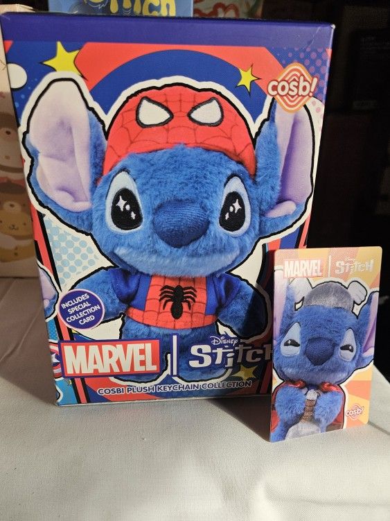 Disney Marvel Stitch Cosbi Plush Keychain CollectiDisney Marvel Stitch Cosbi Plush Keychain