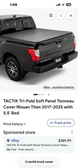 TACTIK Tri-Fold Soft Tonneau Cover Nissan Titan