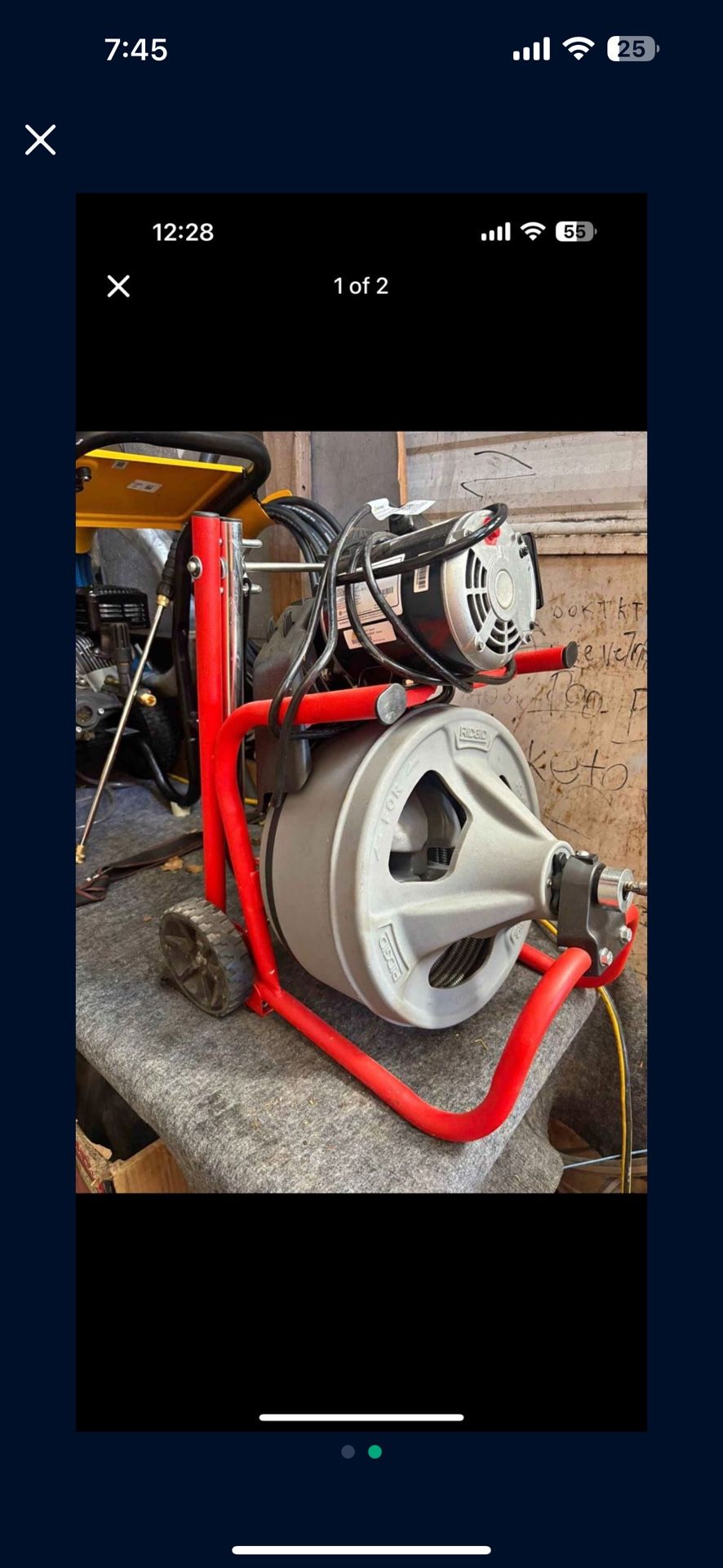 Ridgid K-400 Powered Drain Cleaner 75 ft