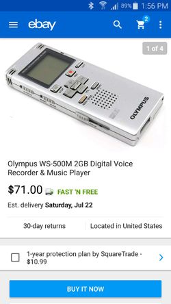 Used Olympus voice recorder I now take debit and credit cards and I also offer a receipt for every item I sell