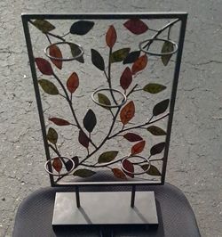 Metal Leaf stand with 5 candle holder