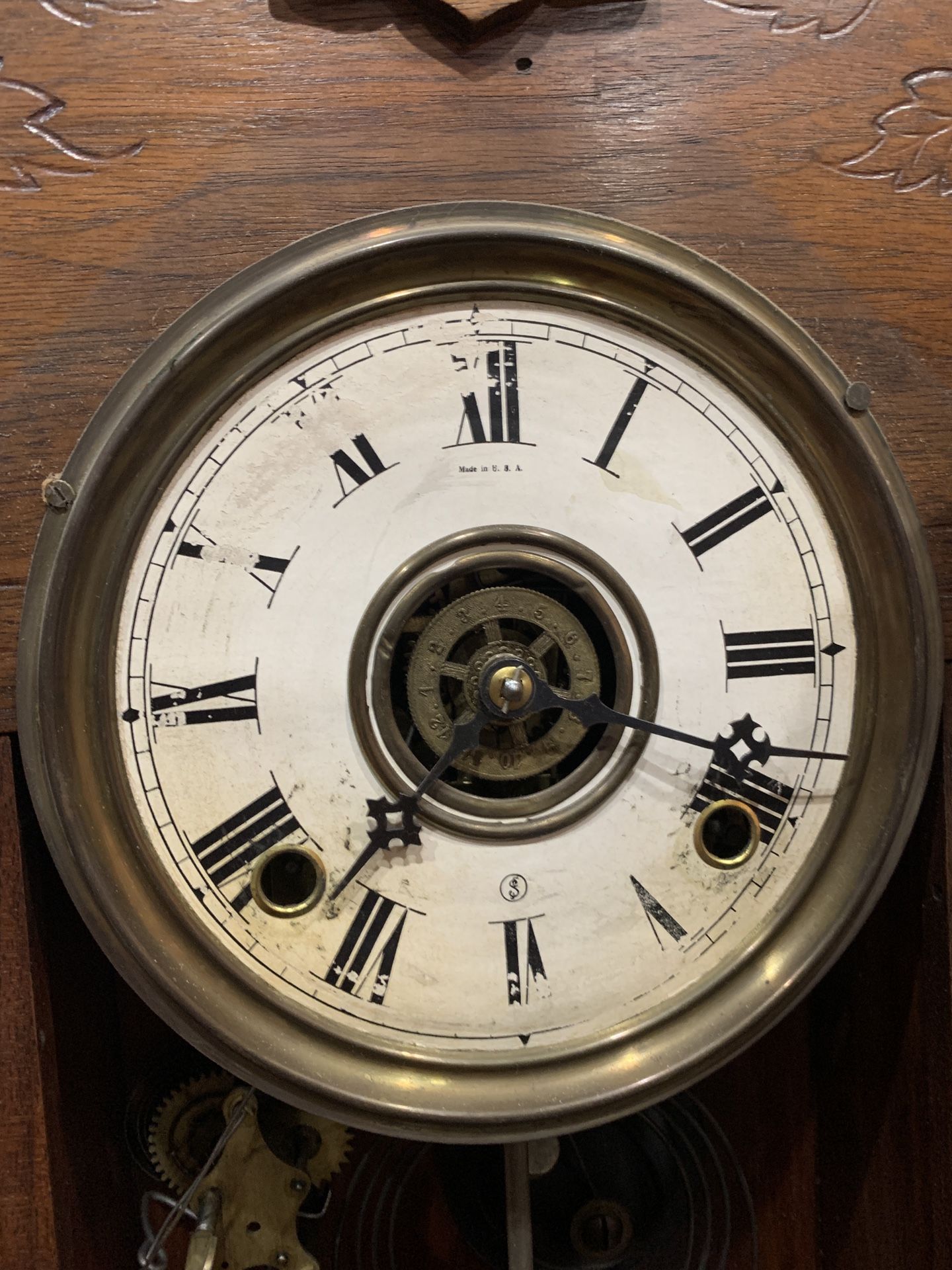 Wm. L. Gilbert Clock Co. Quail mantel clock 1890s