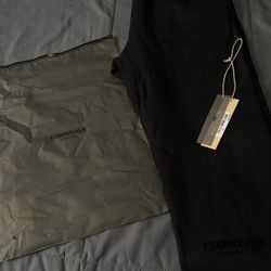 Black Stretch Limo Cuffed Essentials Sweats